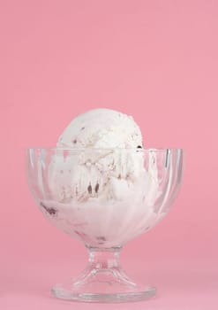 ice cream on pink background