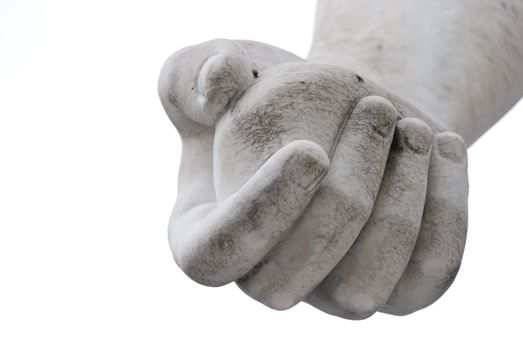 Close-up of an ancient roman statue