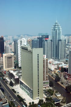 SHENZHEN, CHINA - OCTOBER 31: General cityscape of Luohu district, Shenzhen on October 31, 2010. This year is 30th anniversary for Shenzhen special economic zone.