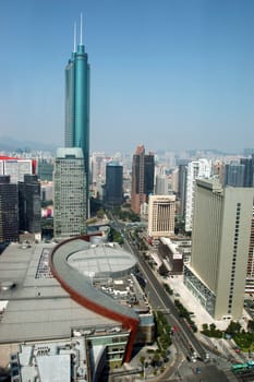 SHENZHEN, CHINA - OCTOBER 31: General cityscape of Luohu district, Shenzhen on October 31, 2010. This year is 30th anniversary for Shenzhen special economic zone.