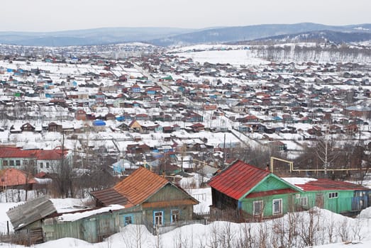 russian village in winter