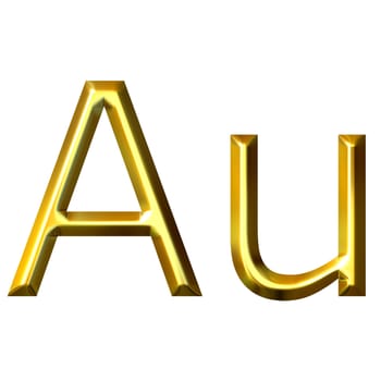 Gold symbol isolated in white