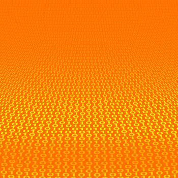 Computer binary background - Orange