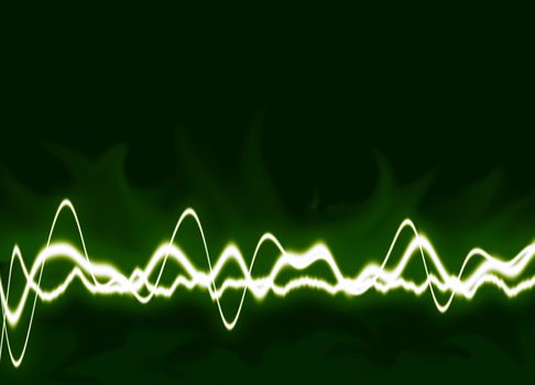 Energy waves - Green background