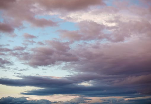 Evening cloudy dark blue sky - natural background