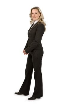 Businesswoman on white background