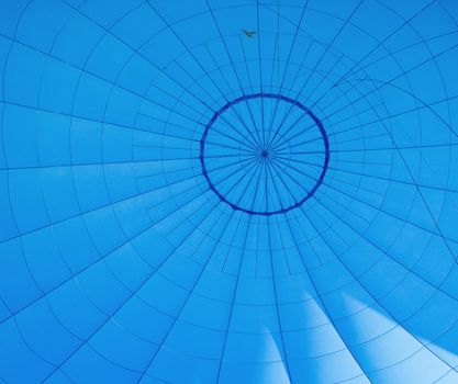 Shot of blu air baloon inside. Abstract background