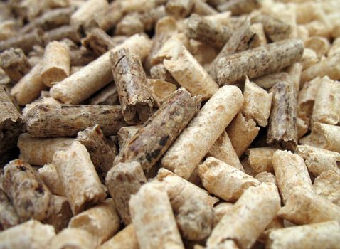 wood pellets for fireplaces and stoves, extreme close up