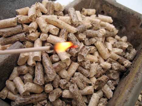 wood pellets for fireplaces and stoves ready to burn and heat