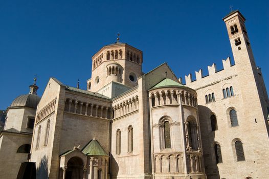 A view of the Cathedral of San Vigilio, Duomo of Trento, Italy