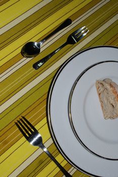 table setting on a chic restaurant during dinner