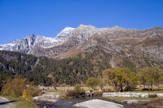 Alpe Devero natural park in the Alps, Piemonte, Italy