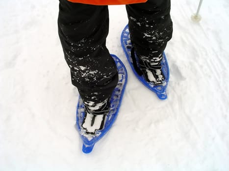 snowshoes trekking in the Alps