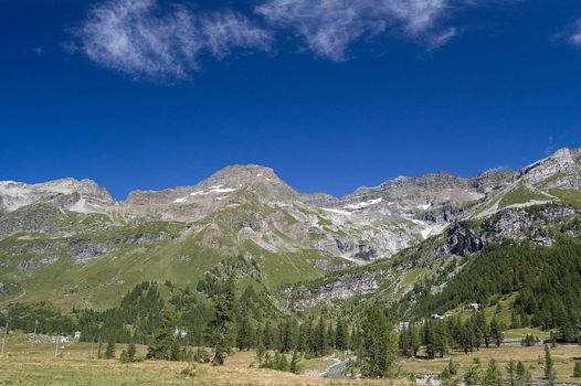 "Rebbio" mount view from Alpe Veglia, natural paradise in the italian Alps