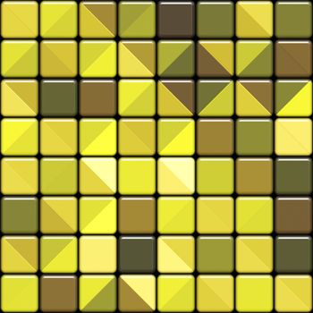 seamlees 3d texture of yellow tiles with square motive