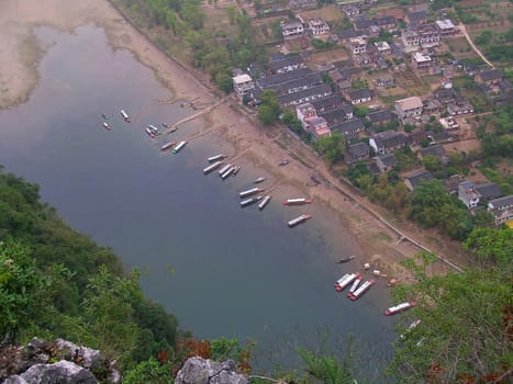 bird's eye view of small village