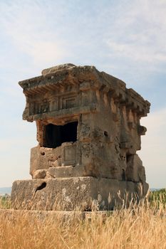 ancient lykia tomb under the sunshine
