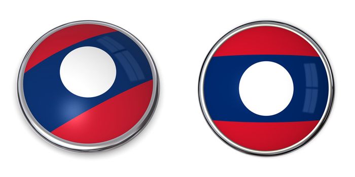 button style banner in 3D of Laos