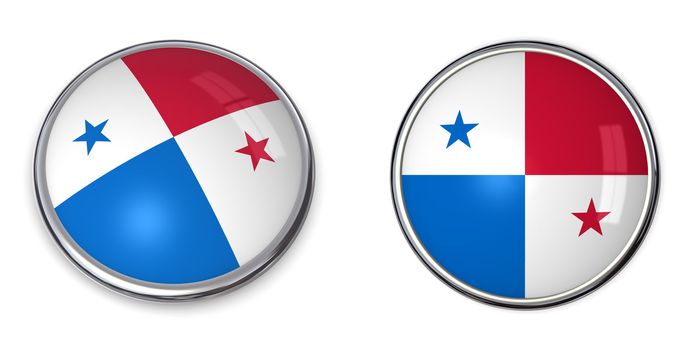 button style banner in 3D of Panama