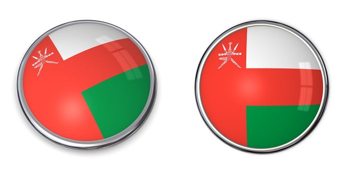 button style banner in 3D of Oman