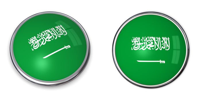 button style banner in 3D of Saudi Arabia