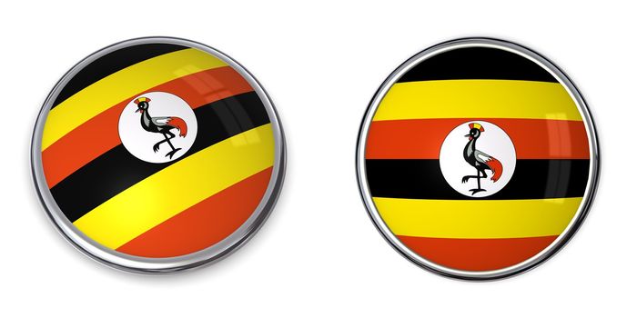 button style banner in 3D of Uganda