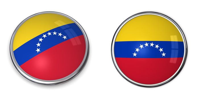 button style banner in 3D of Venezuela