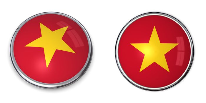 button style banner in 3D of Vietnam