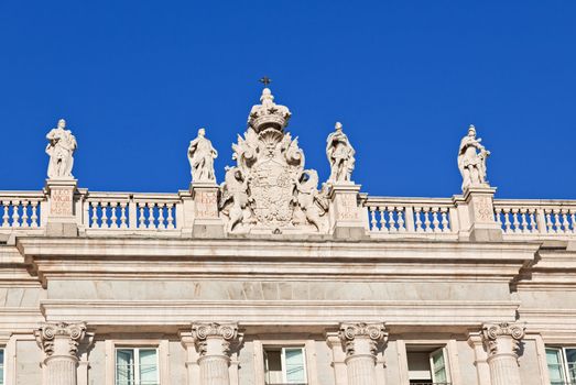 The Royal Palace in Madrid City. Spain 
