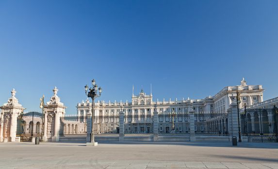 The Royal Palace in Madrid City. Spain 
