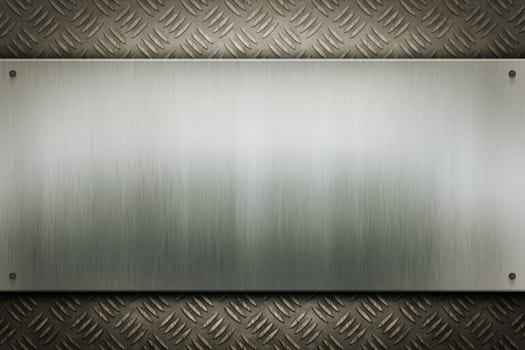 An image of a worn metal plate background