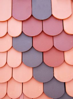 building materials - red tiled roof background