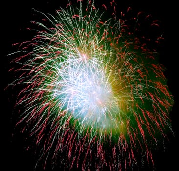 Colorful Fourth of July fireworks