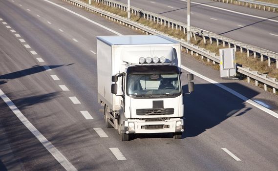 Cleans Truck on the Highway