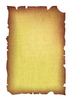 Image of the old parchment with ragged charred edges