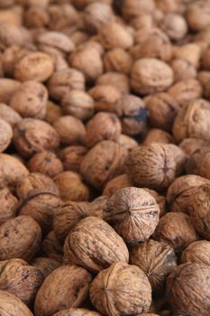Pile of Walnuts at the farmers market
