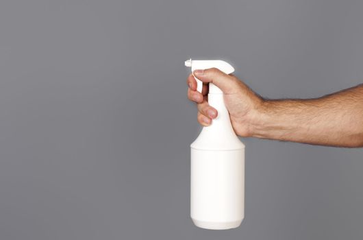 An image of a spray isolated on grey background