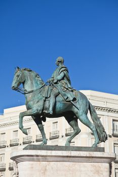 Statue of Carlos III, Puerta del Sol, Madrid, Spain 