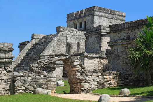 Photo of the Mayan ruins in Tulum Mexico.