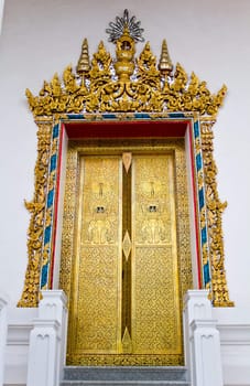 Arch  Gold Door in Temple