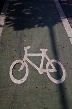 This is a bicycle way sign in footpath