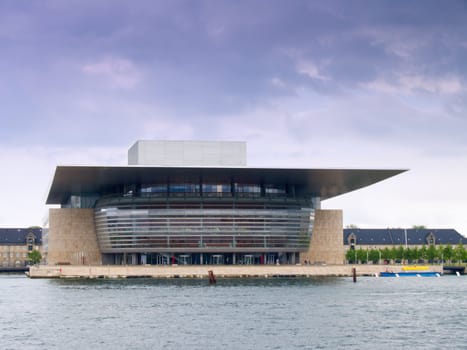 Copenhagen Opera  House with copy space
