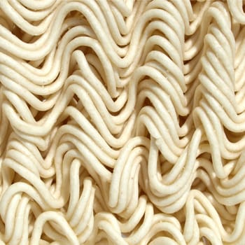 Detail of noodles pasta (traditional Asian cuisine)