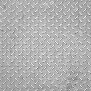 Diamond steel plate useful as a background