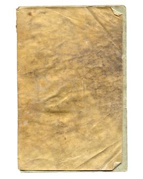 Old blank paper parchment sheet useful as a background - isolated over white background