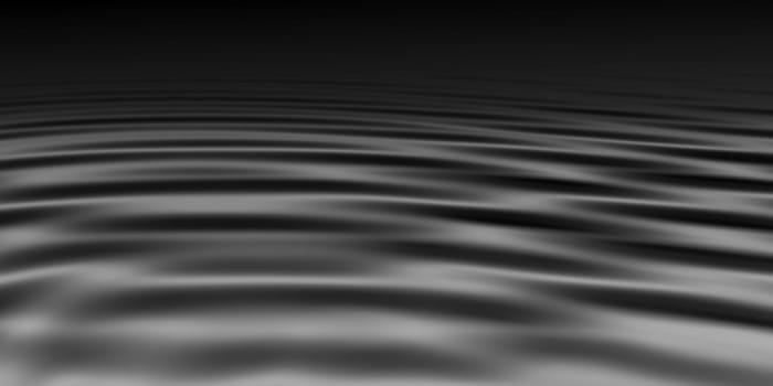Dark black liquid oil background with waves