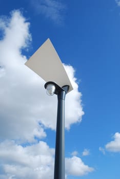 modern street lamp with blue sky background