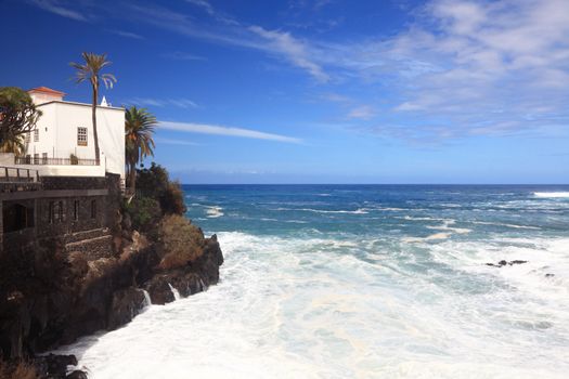 Tenerife. Puerto de la Cruz - coast scene from the city. 