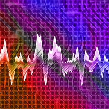 An abstract audio waveform background that easily adds style to any design.