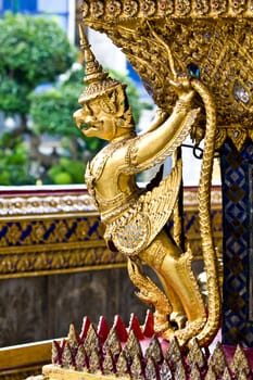 Golden garuda in grand palace, Bangkok Thailand